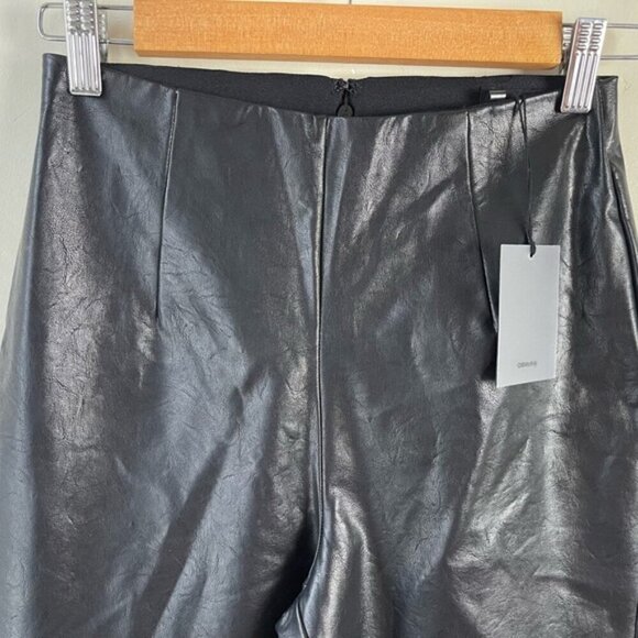 NBD X REVOLVE Black faux leather high waisted pants XS NEW NWT - Picture 3 of 13